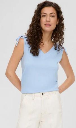 s.Oliver T-Shirt Ärmelloses Shirt mit Bindedetail an der Schulterpartie