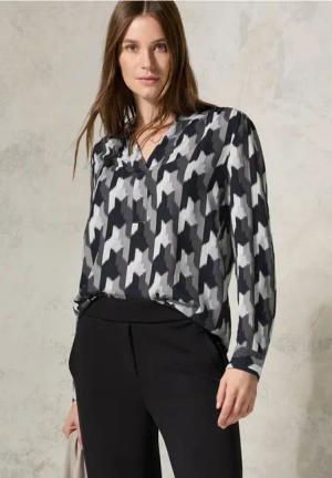 Cecil Damen Bedruckte Bluse in Schwarz, Gr: M
