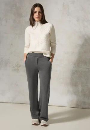 Cecil Damen Silk Touch Hose in Grau, Gr: XS