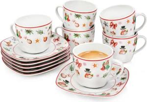 SÄNGER Tasse Bilgola, Porzellan, Christmas, 12 tlg. Kaffeetassen Set, Erweiterbar, PREMIUM COLLECTION