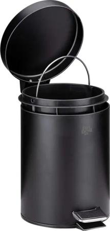 Treteimer schwarz Edelstahl H/D: ca. 26x17 cm ca. 3 l