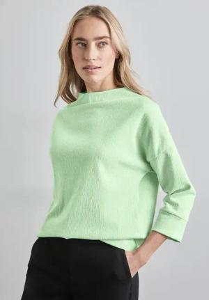 Street One Frauen Strukturshirt in Grün, Gr: 38