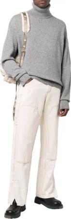 Off-White - Basic Knit Turtleneck Sweater - Größe S - grau