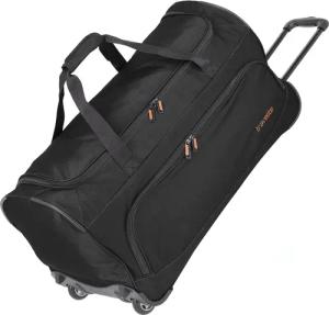travelite Reisetasche "Basics Fresh, 71 cm, schwarz", Duffle Bag Reisegepäck Reisebag mit Rollen