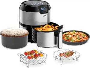 Tefal Heißluftfritteuse "EY401D.HERO Easy Fry Deluxe", 1500 W, mit Zubehör, Fassungsvermögen 1,4 kg, 8 automatische Programme
