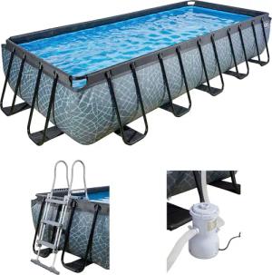 EXIT Framepool, (Set, 3 tlg.), LxBxH: 540x250x100 cm, inkl. Filterpumpe und Sicherheitsleiter