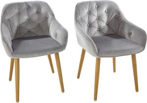 heine home Stuhl, 2er-Set in Samtoptik