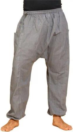 PANASIAM Wellnesshose Chillhose Lini lockere Boho Hose aus 100% Baumwolle bequem und in natürlichen Farben Freizeithose mit Gummibund Unisex Sommerhose