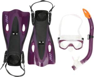 CRUZ Taucherbrille "Cebu", mit Flossen, Schnorchel und Taucherbrille