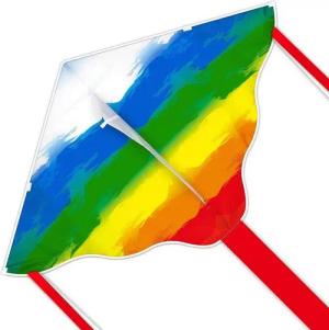 LuxusKollektion Kite Simxkai Easy-to-Fly Delta Kite for Kids & Adults, Rainbow Pattern