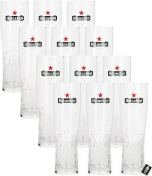 Mixcompany Gläser-Set Heineken Glas 12er-Set Gläser geeicht: 0,4l