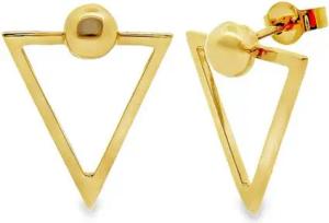 ECLANTA Paar Ohrhänger Dreieck Form 585 Gold / Gelbgold, zeitlos & modern, gratis Etui
