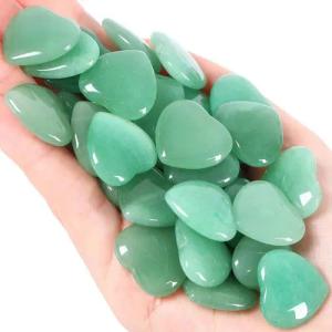 LuxusKollektion Edelstein 20er Set Grün Aventurin Herzsteine Heilkristalle Chakra Meditation
