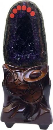 LuxusKollektion Edelstein Amethyst Geode Kristallcluster Naturstein für Meditation 8.4 lbs