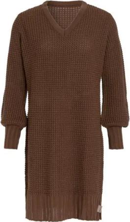 Knit Factory Strickkleid Robin Kleider 40/42 Glatt Braun Kleid Strickkleid Sommer Kleid