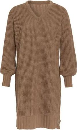 Knit Factory Strickkleid Robin Kleider 40/42 Glatt Beige Kleid Strickkleid Sommer Kleid