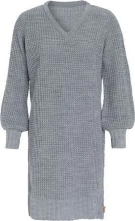 Knit Factory Strickkleid Robin Kleider 40/42 Glatt Grau Kleid Strickkleid Sommer Kleid