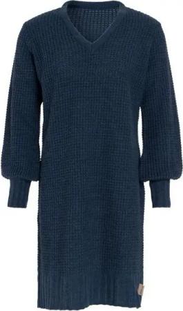 Knit Factory Strickkleid Robin Kleider 40/42 Glatt Dunkelblau Kleid Strickkleid Sommer Kleid