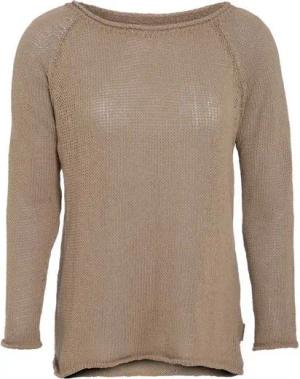 Knit Factory Strickponcho Jasmin Pullover 40/42 Glatt Beige (1-tlg) Strickware Strickartikel Pullover Strickpullover