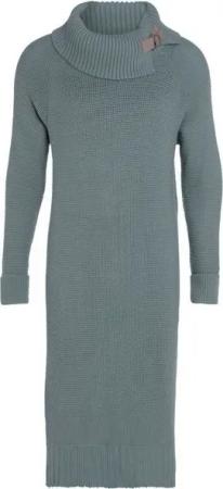 Knit Factory Strickkleid Jamie Kleider 40/42 Glatt Stonegreen Kleid Strickkleid Sommer Kleid