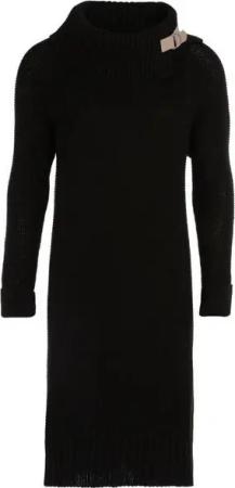 Knit Factory Strickkleid Jamie Kleider 40/42 Glatt Schwarz Kleid Strickkleid Sommer Kleid