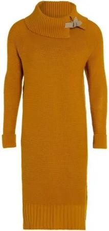 Knit Factory Strickkleid Jamie Kleider 40/42 Glatt Gelb Kleid Strickkleid Sommer Kleid
