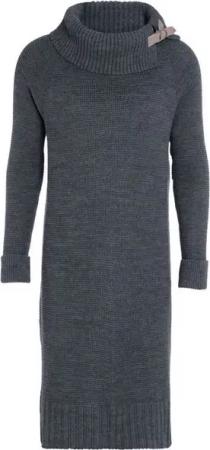 Knit Factory Strickkleid Jamie Kleider 40/42 Glatt Anthrazit Kleid Strickkleid Sommer Kleid