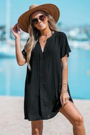 Mini-Cover-Up T-Shirt-Kleid