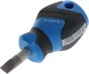 Gedore Schraubendreher Schlitz klein, Mini Schraubenzieher kurz, 3-Komponenten-Griff, Länge 81 mm, Werkzeug, 2153 8