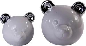 Glas-Art Deko-Figur silber Keramik