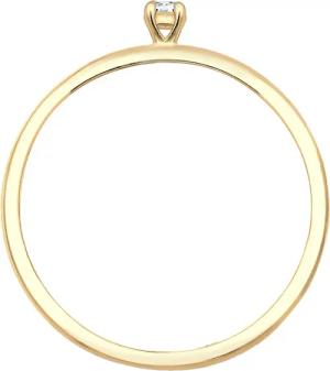 Elli Ringe - Ring Engagement Solitaire Diamond 585 Yellow Gold - Gr. 54 MM - in Gold - für Damen