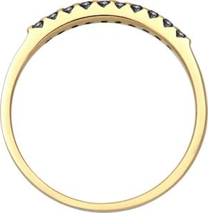 Elli Ringe - Ring Geo Schwarzer Diamant (0.15 ct.) 375 Gelbgold - Gr. 52 MM - in Gold - für Damen