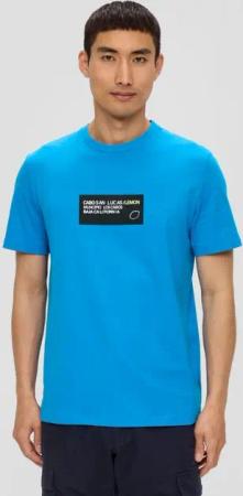 s.Oliver Kurzarmshirt T-Shirt aus Baumwoll-Jersey mit Frontprint Artwork