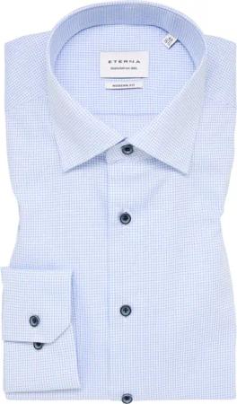 MODERN FIT Hemd in hellblau kariert