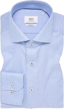MODERN FIT Hemd in hellblau strukturiert