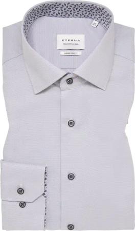 MODERN FIT Hemd in grau strukturiert