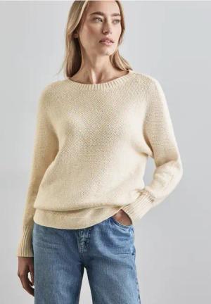 Street One Frauen Dolman Pullover in Beige, Gr: 42