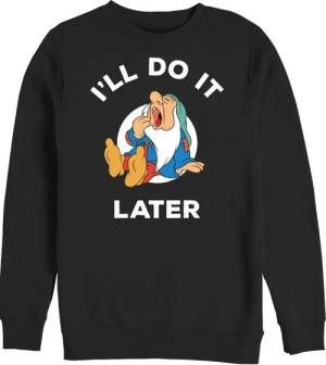 Schneewittchen - Disney Sweatshirt - Do it later - S bis XL - für Männer - Größe L - schwarz - Lizenzierter Fanartikel