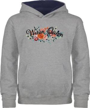 Shirtracer Hoodie Blumen Design, Outfit mit Blumenmuster, Outfit und bayerische Feste Mode für Oktoberfest Kinder Outfit