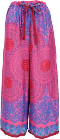 Guru-Shop Relaxhose Palazzohose, Schlaghose, Boho Sommerhose,.. alternative Bekleidung