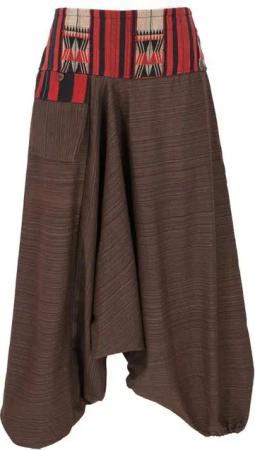 Guru-Shop Relaxhose Haremshose, Thai Pluderhose, Goahose mit.. Ethno Style, alternative Bekleidung