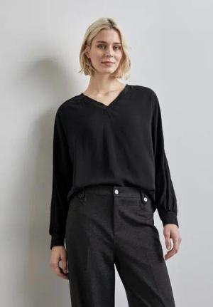 STREET ONE Langarmbluse aus reiner Viskose - mit Glitzer-Details