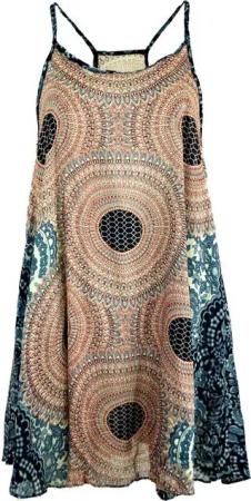 Guru-Shop Midikleid Boho Mandala Minikleid, Trägerkleid,.. alternative Bekleidung