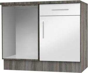 Eckunterschrank Judith weiß Hochglanz B/H/T: ca. 110x82x57 cm