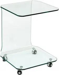 Concept GmbH Beistelltisch in Klarglas, Glas - 45x60x45cm (BxHxT)