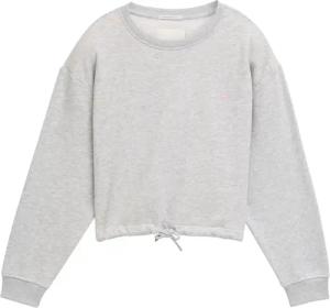 TOM TAILOR Mädchen Cropped Sweatshirt mit Bio-Baumwolle, grau, Uni, Gr. 152