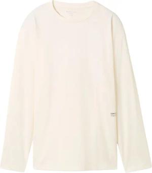 TOM TAILOR Jungen Oversized Langarmshirt mit Print, weiß, Uni, Gr. 128