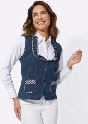 Sieh an! Jerseyweste Jeansweste