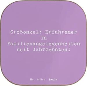 Mr. & Mrs. Panda Getränkeuntersetzer Spruch Großonkel Erfahrung - Lavendeltraum - Geschenk, Weisheit, Unte, 1-tlg.