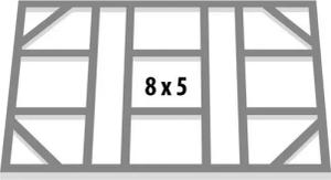Globel Industries Gerätehaus-Fundamentrahmen Fundamentbodenrahmen für Gerätehaus "Lean-To 58", für Gerätehaus "Lean-To 58